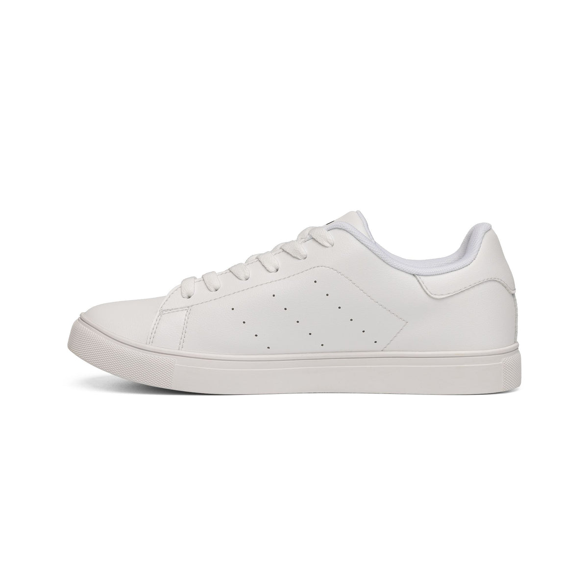 Think Like God Men's Low-Top Leather Sneakers — Classic White Casual Trainers