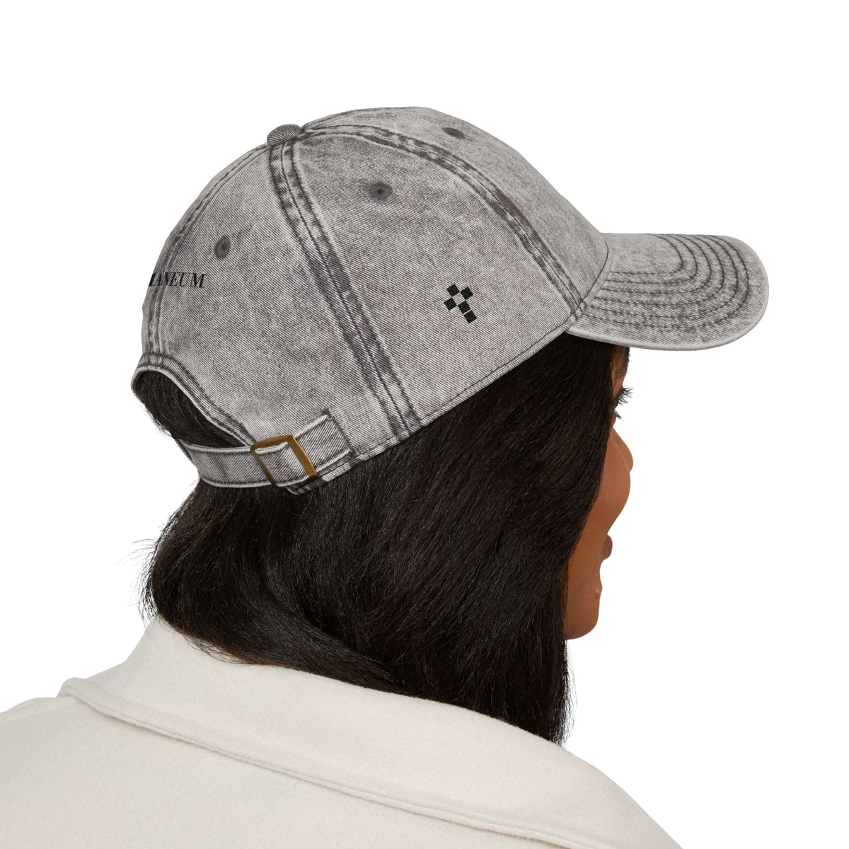 Vintage Embroidered Cap — "Think like God" Rose Hat