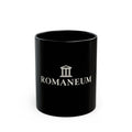 Black Ceramic Mug – Romaneum Logo Coffee Cup (11oz & 15oz)