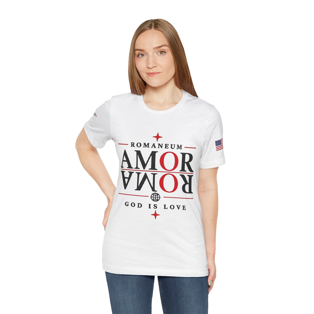 Romaneum 'AMOR/ROMA' God Is Love Graphic Tee