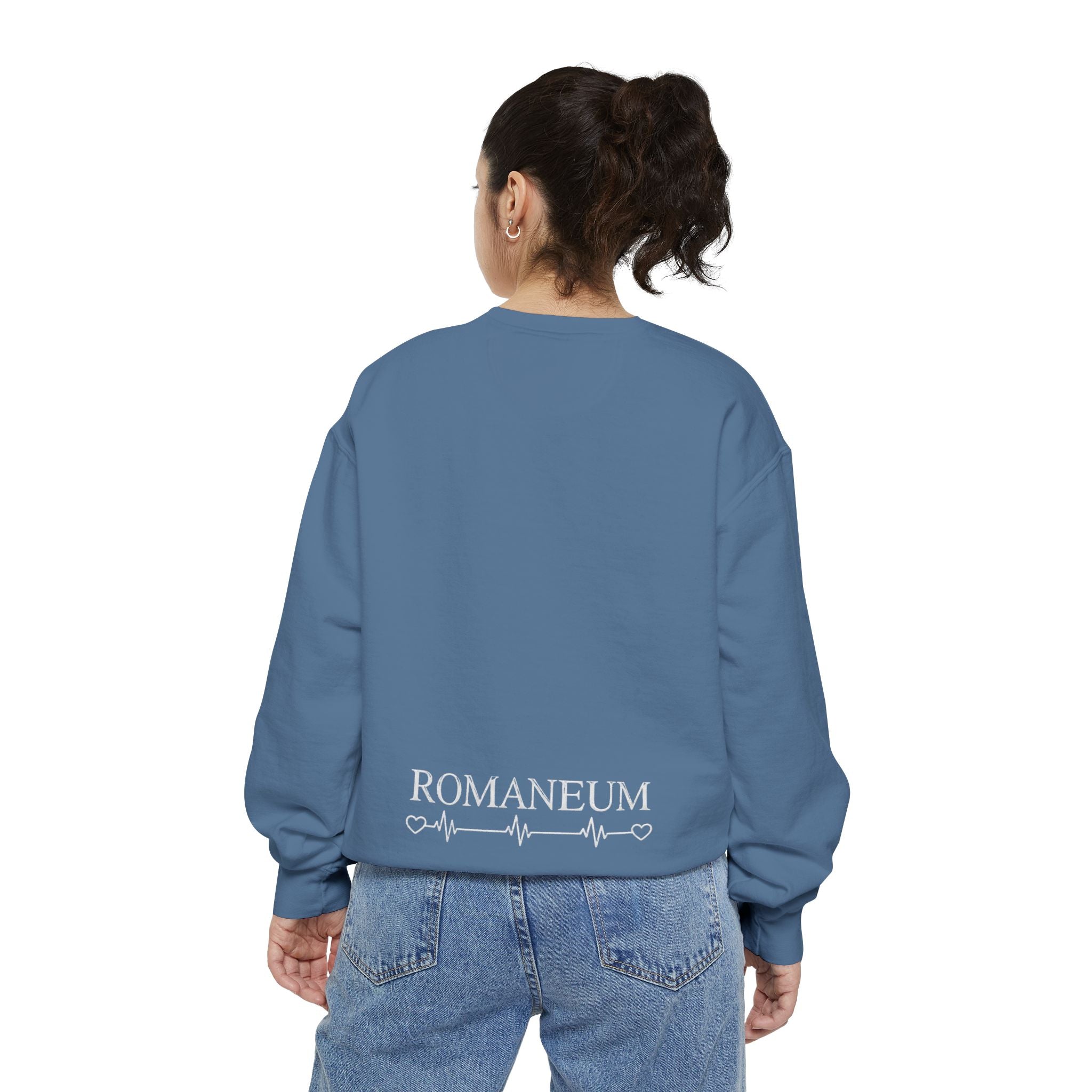 Alpha Omega Heart design sweatshirt | God is Love 1 John 4:8 RomanEum