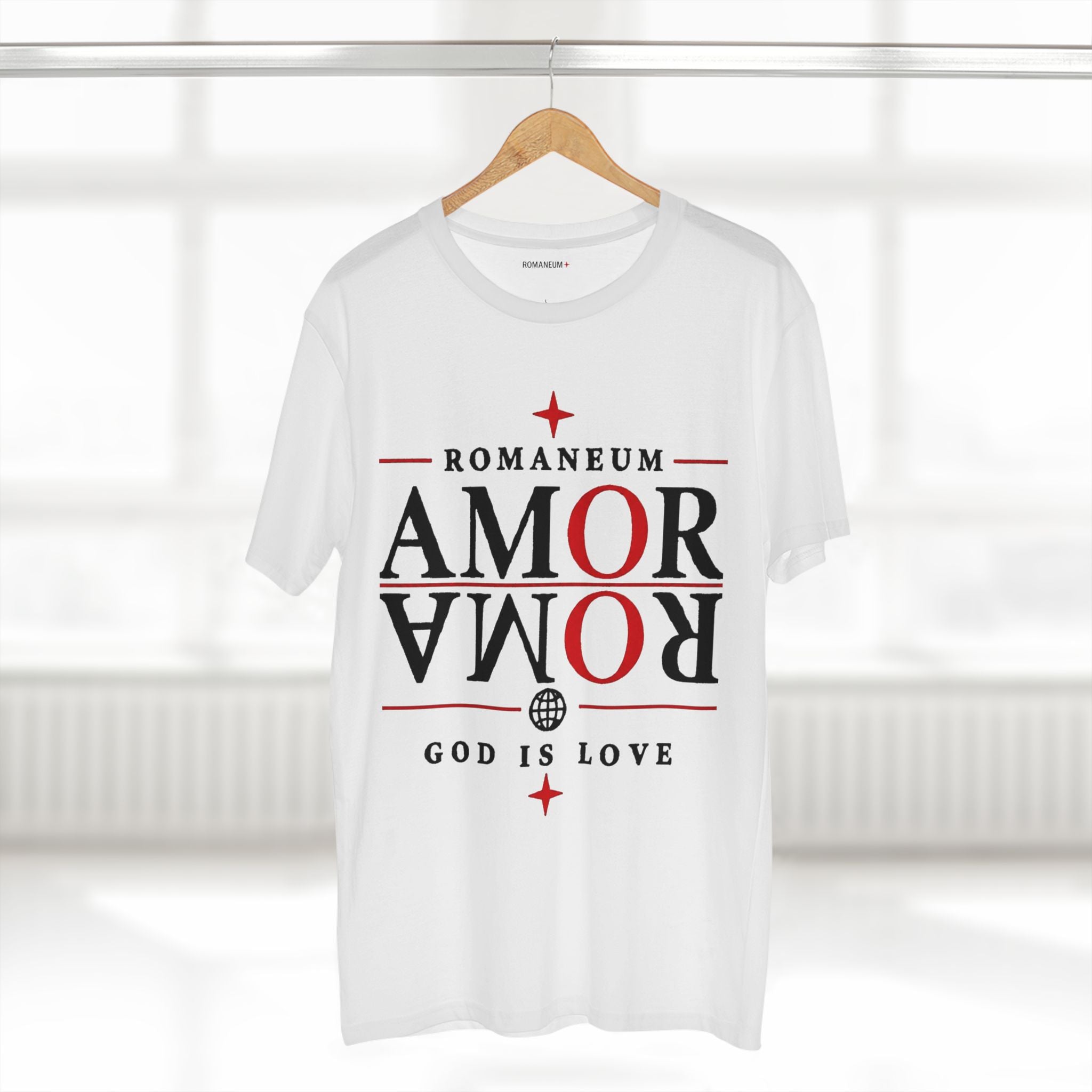Romaneum AMOR/ROMA Tee — God Is Love Christian T‑Shirt