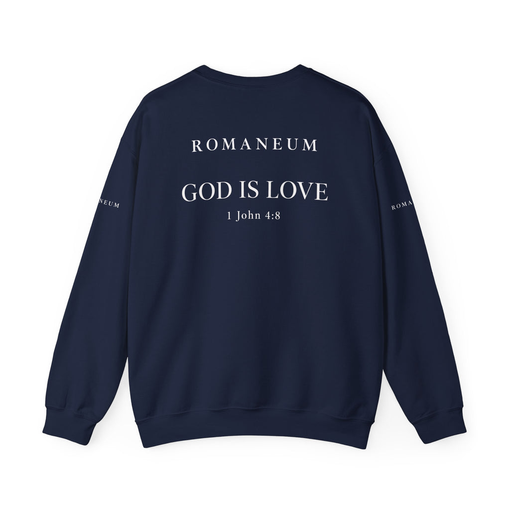 Classic White Crewneck Sweatshirt "FEAR NOT"