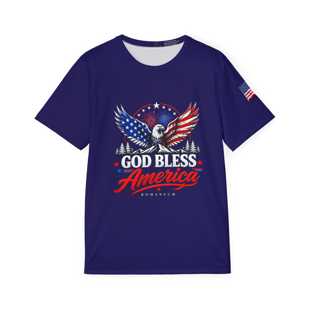 God Bless America Eagle Sports Jersey — Patriotic Men's Jersey