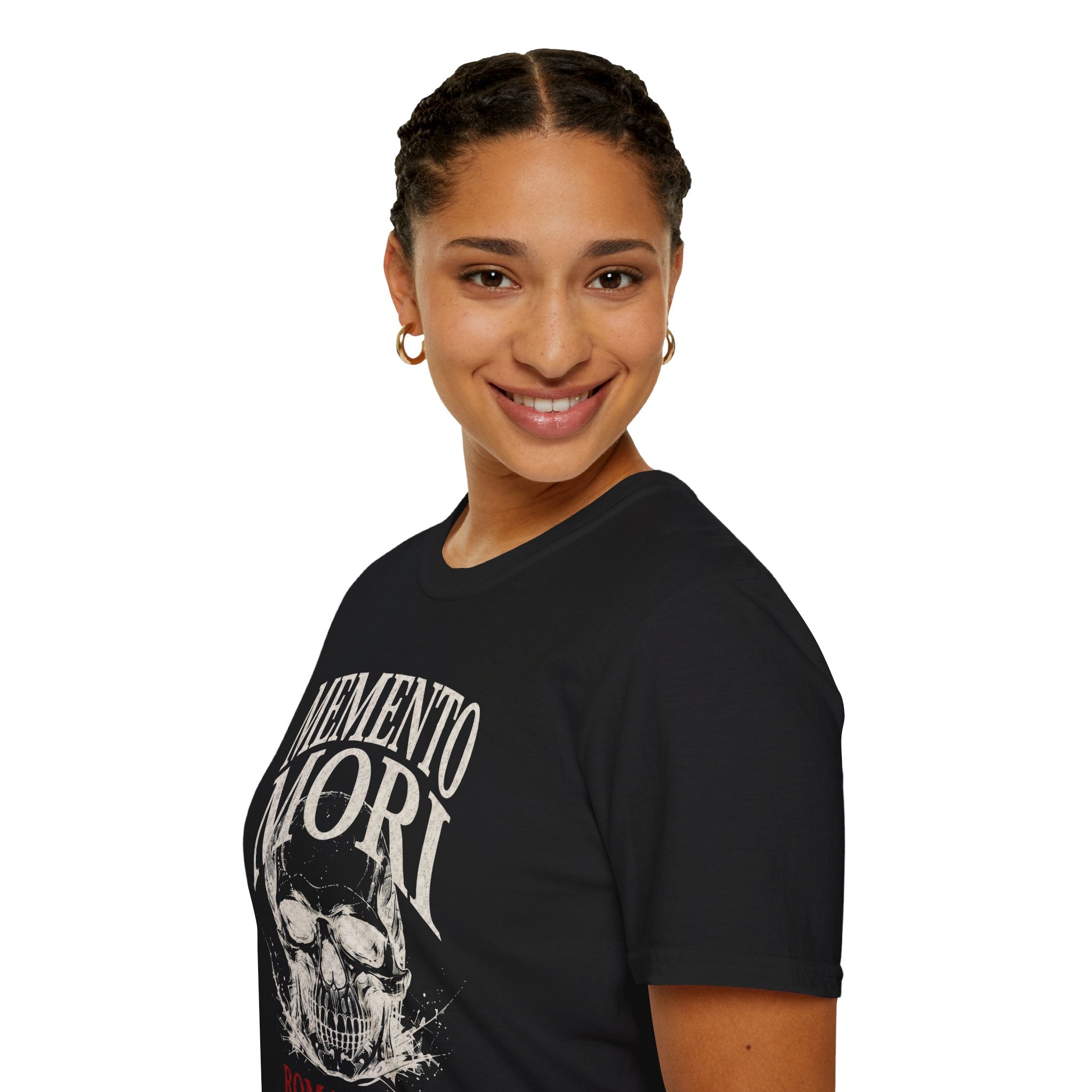 Memento Mori Skull T-Shirt — Gothic Reminder Tee with Romaneum Skull Design