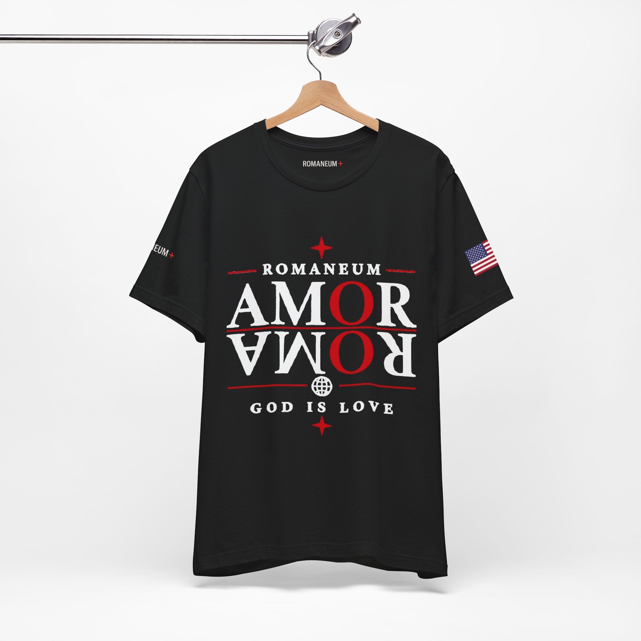 Romaneum 'AMOR/ROMA' God Is Love Graphic Tee