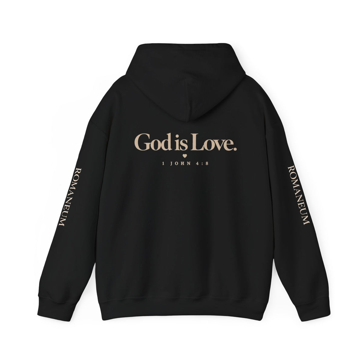 Romaneum Hoodie — "God is Love" Faith Pullover (To Live Is Christ)