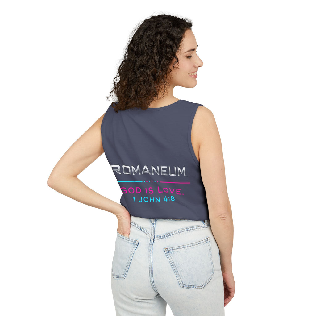Christian Romanum Tank Top — Alpha Heart Omega "God Is Love" Scripture Tank