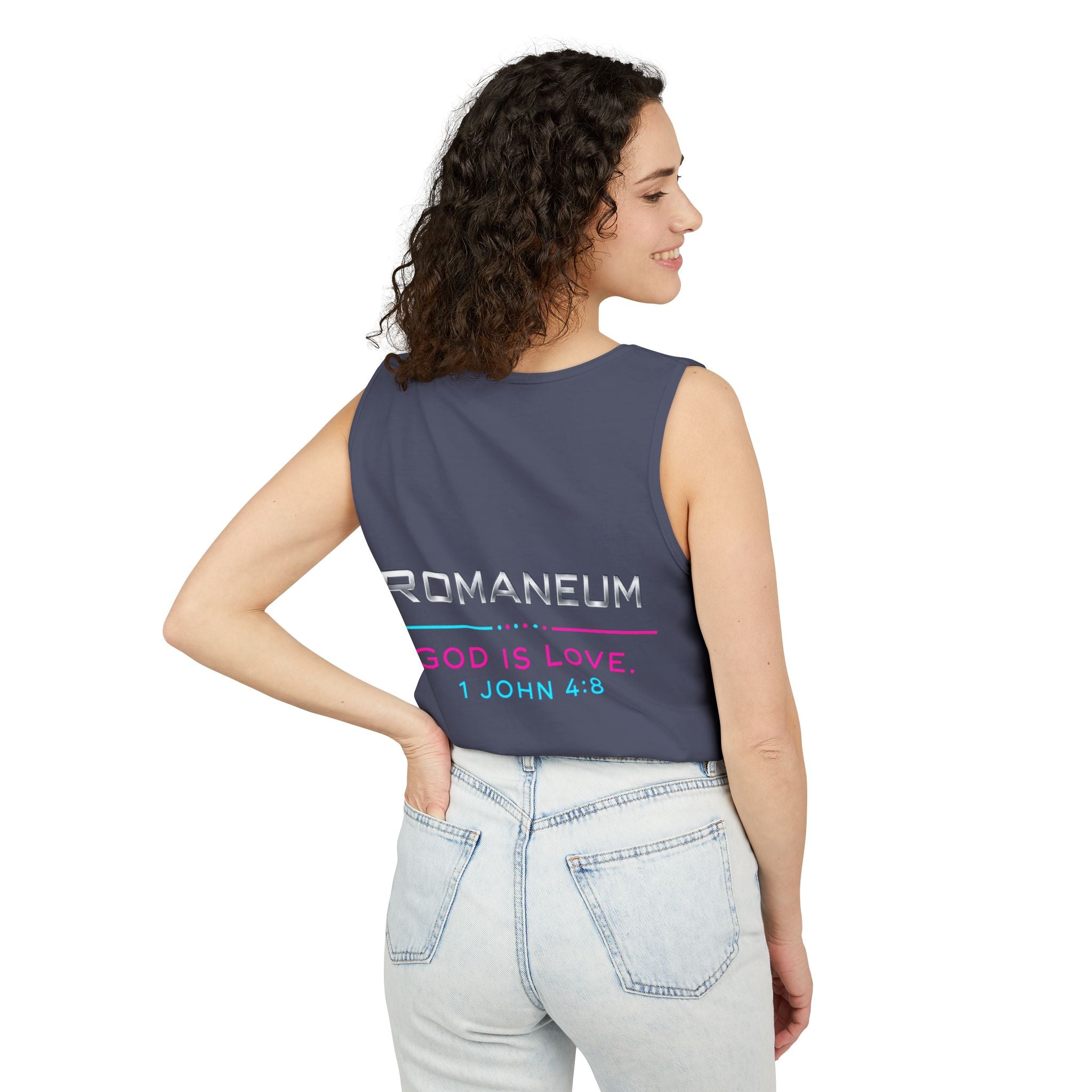 Christian Romanum Tank Top — Alpha Heart Omega "God Is Love" Scripture Tank