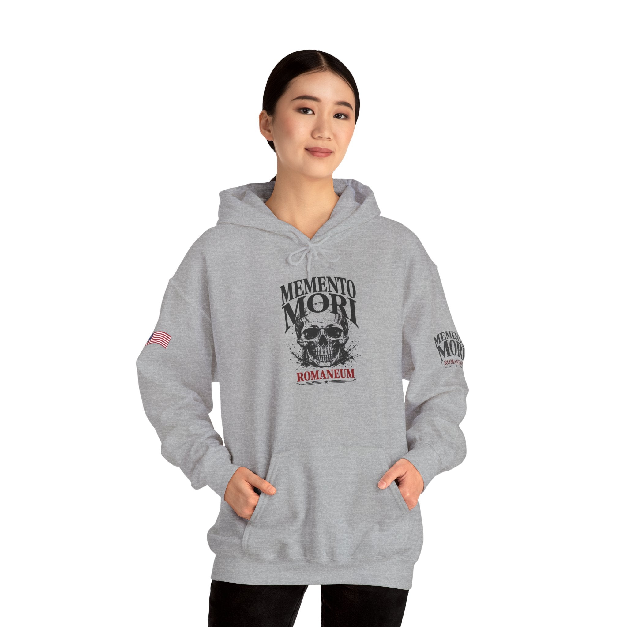 Memento Mori Hoodie — Romaneum Skull Graphic Pullover
