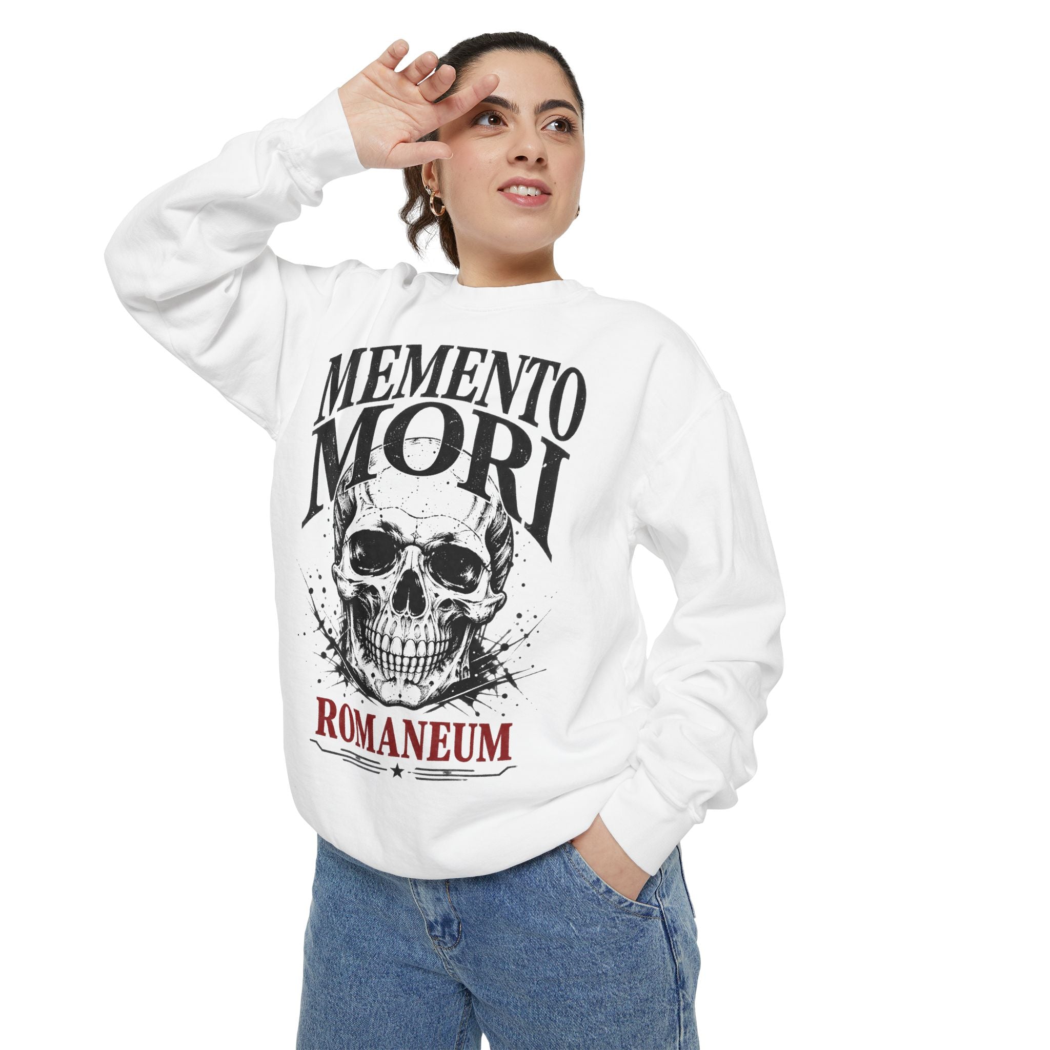 Memento Mori Sweatshirt — Gothic Skull Romaneum Crewneck