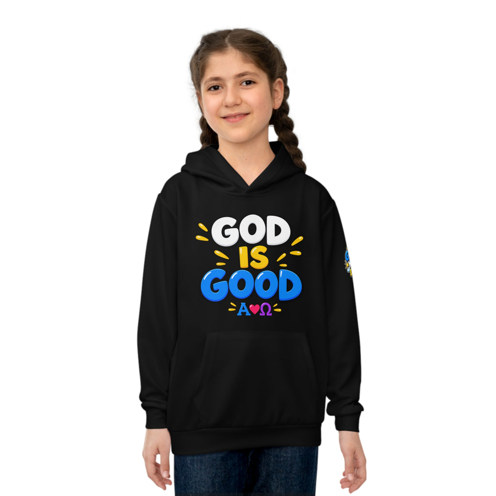 Children's Hoodie - "God Is Good" Colorful Faith Hoodie (Faithful, Fun, Truth)