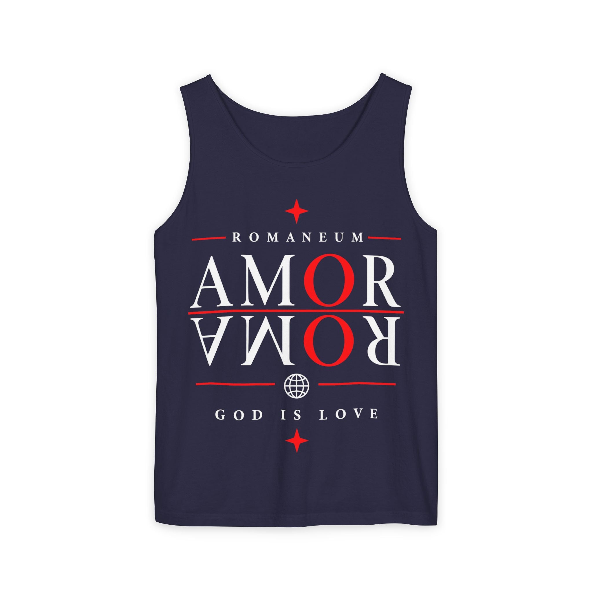 Amor/Roma Romaneum Tank Top — "God Is Love" Graphic Tank