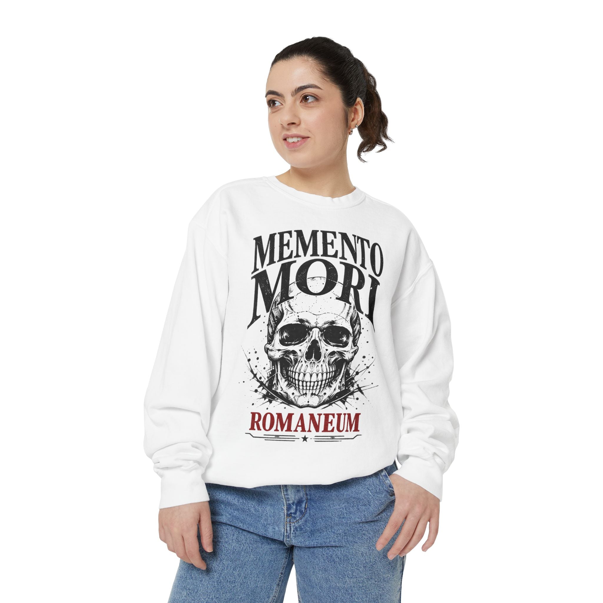 Memento Mori Sweatshirt — Gothic Skull Romaneum Crewneck