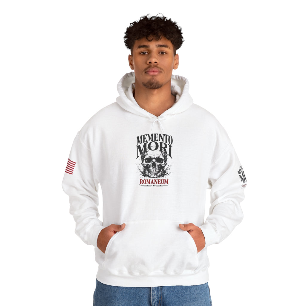 Memento Mori Hoodie — Romaneum Skull Graphic Pullover