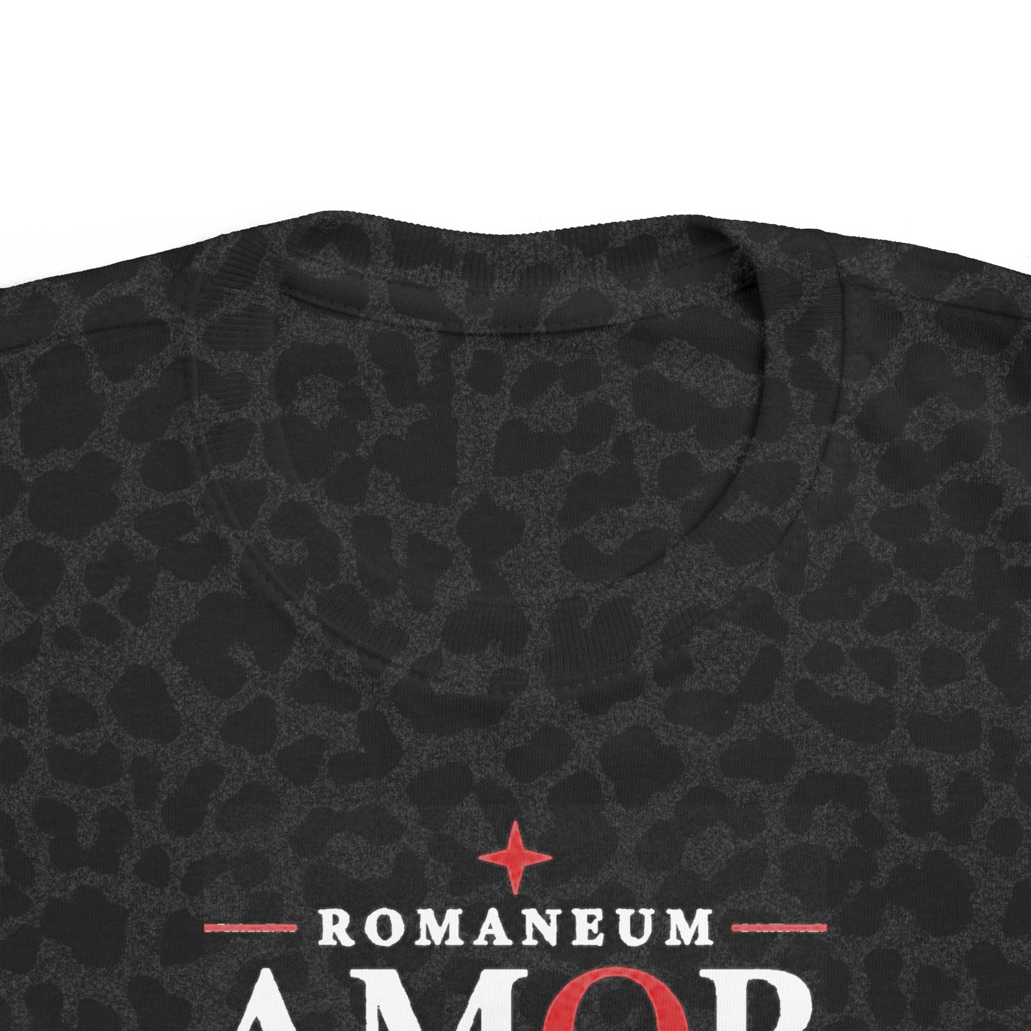 Toddler Tee — "AMOR / ROMA" Roman Catholic Kids Shirt (Romaneum: God Is Love)