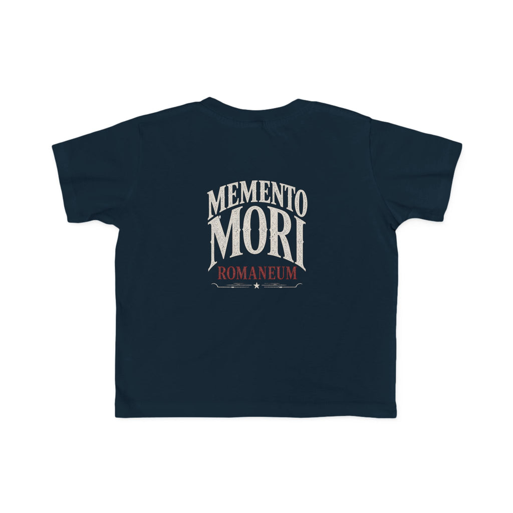 Memento Mori Toddler Tee — Vintage Skull Romaneum Graphic Shirt
