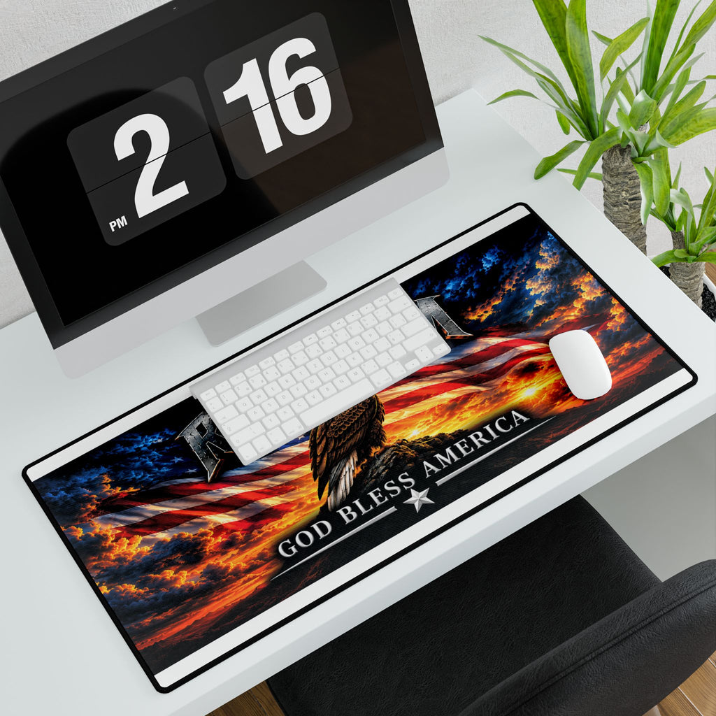God Bless America Eagle Desk Mat