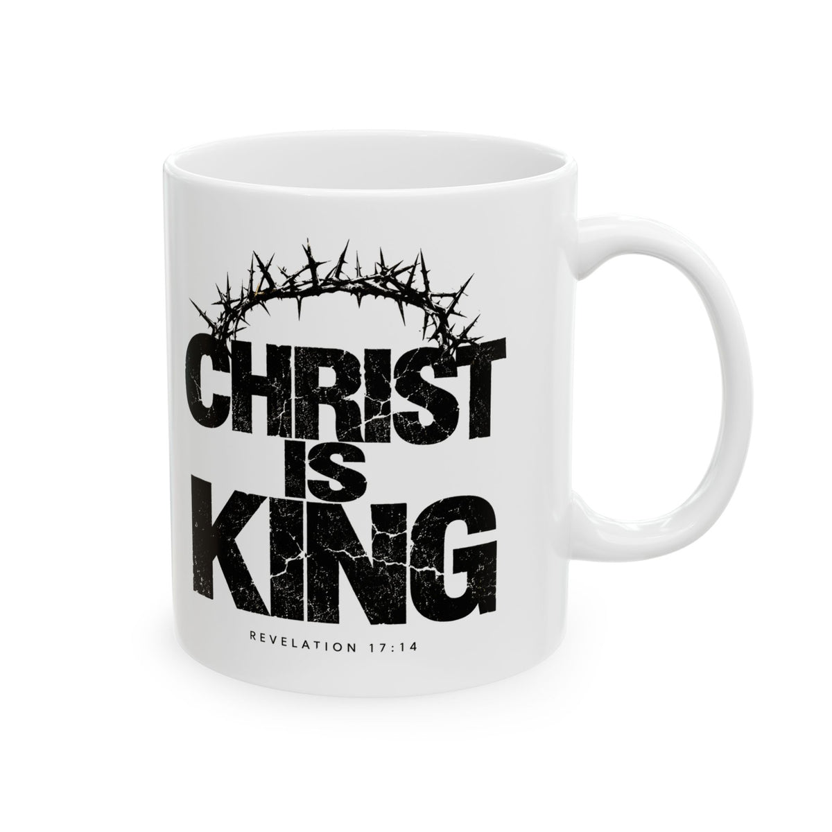 Chest King Ceramic Mug — Vintage Crown & Thorn Coffee Cup (11oz, 15oz)