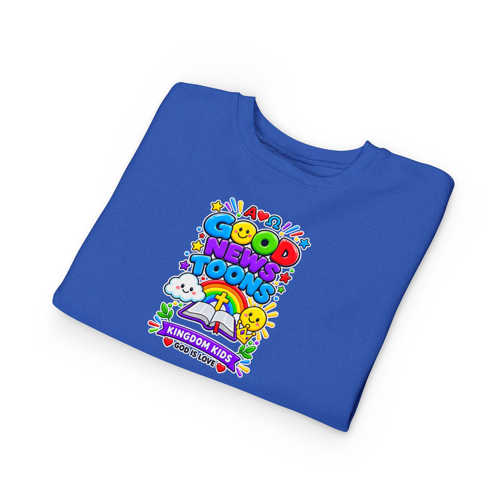 Toddler Sweatshirt — "Good News Toons" Kingdom Kids Crewneck