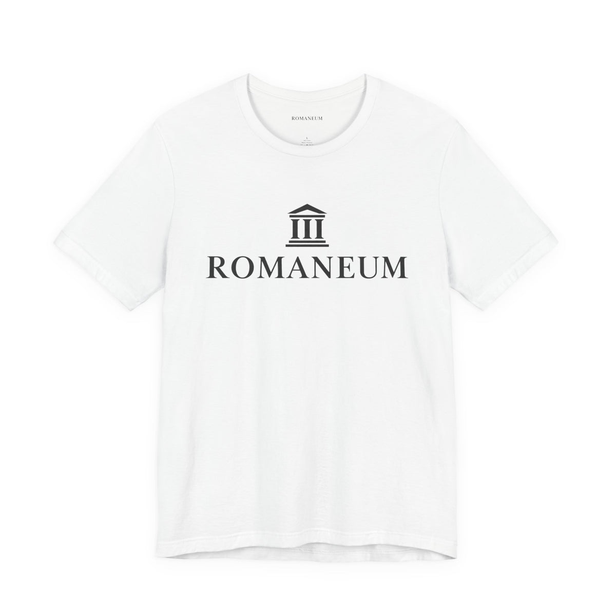 Romaneum Classic Logo T‑Shirt — Minimal Roman Architecture Tee