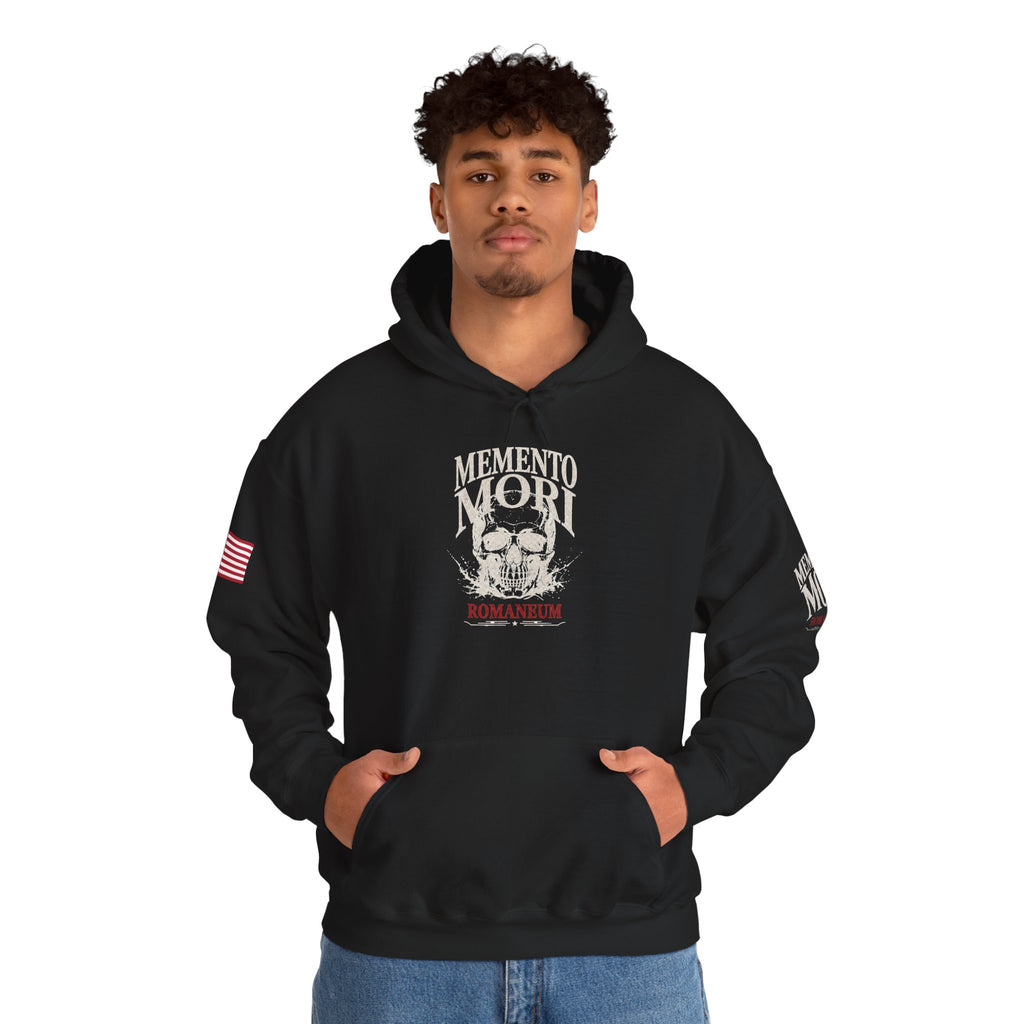 Memento Mori Hoodie — Romaneum Skull Graphic Pullover