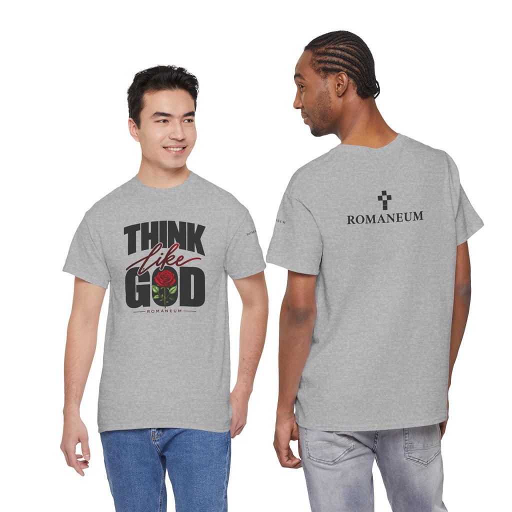 Men's Think Like God T-Shirt  Graphic Tee Rose