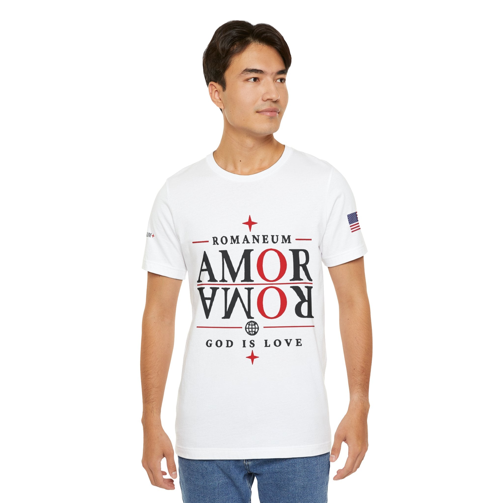 Romaneum 'AMOR/ROMA' God Is Love Graphic Tee