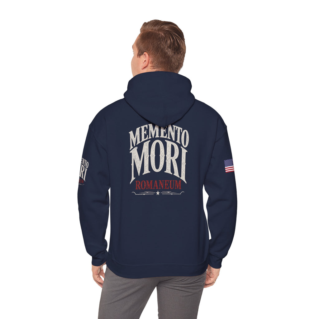 Memento Mori Hoodie — Romaneum Skull Graphic Pullover
