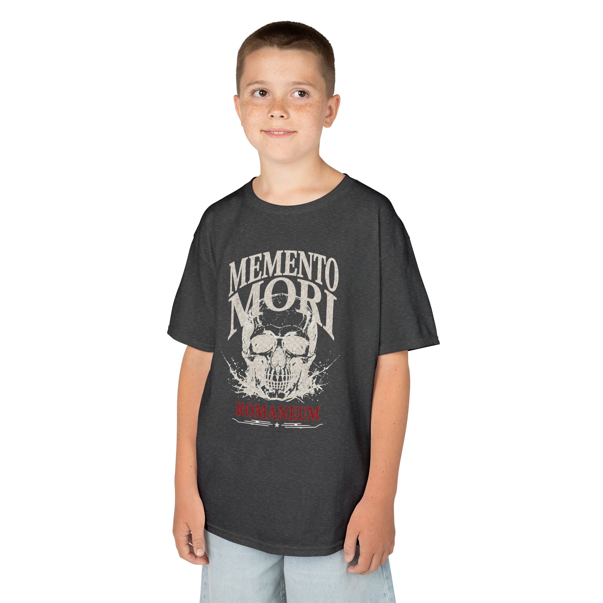 Kids T-Shirt — "Memento Mori" Skull Romaneum Tee