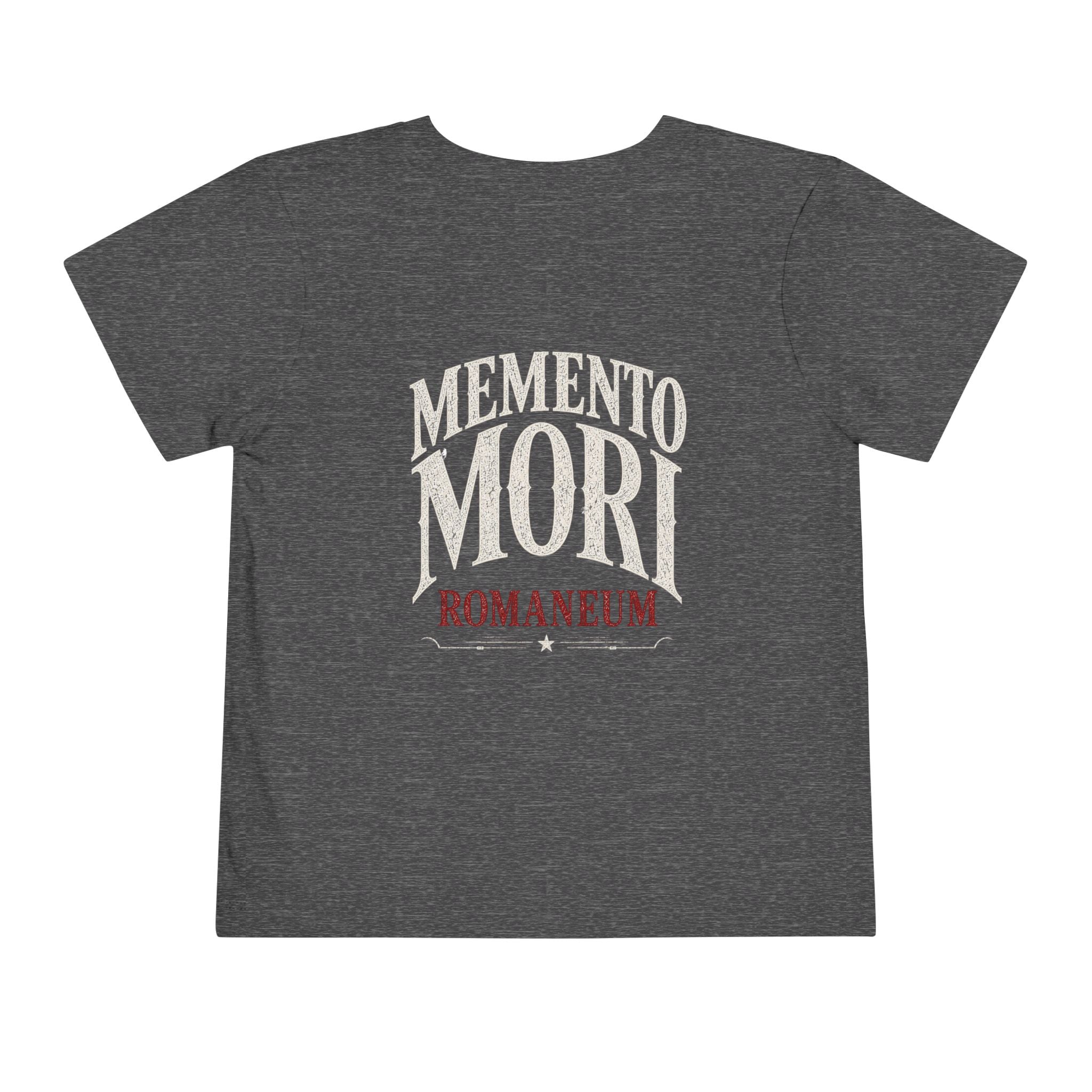 Toddler Tee — "Memento Mori" Skull Graphic Romaneum Kids Shirt