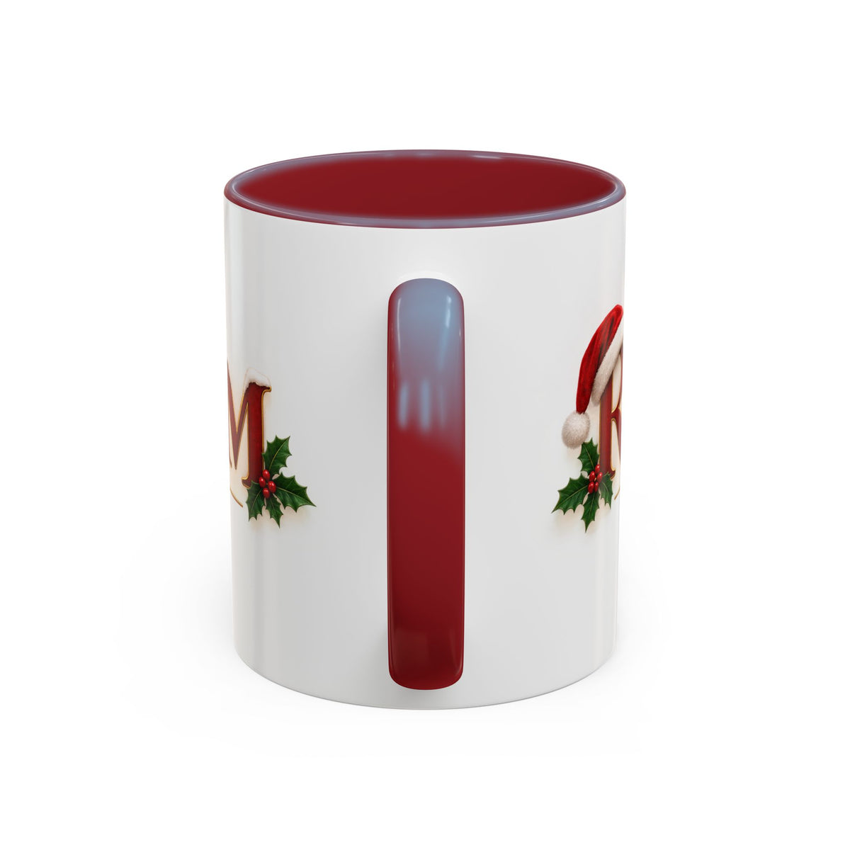 Christmas Accent Coffee Mug - Festive Garland & Bow Holiday Drinkware (11/15oz)
