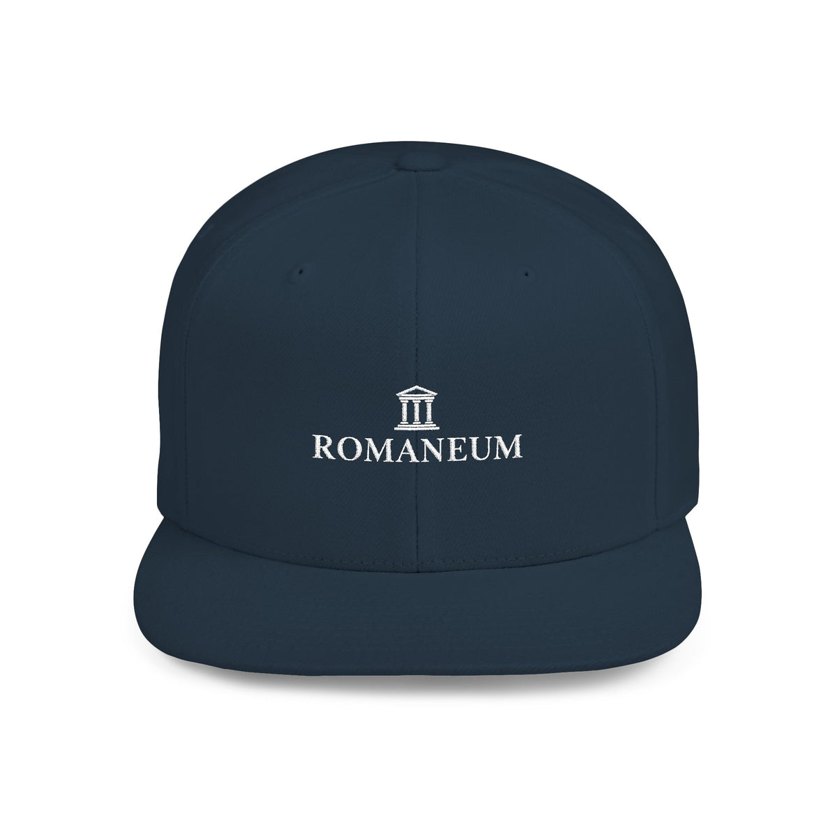 Romaneum Embroidered Flat Bill Snapback Hat