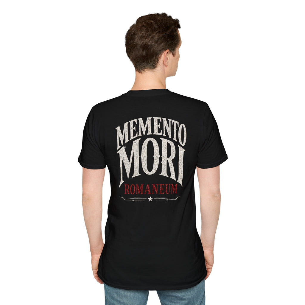 Memento Mori Skull T-Shirt — Gothic Reminder Tee with Romaneum Skull Design
