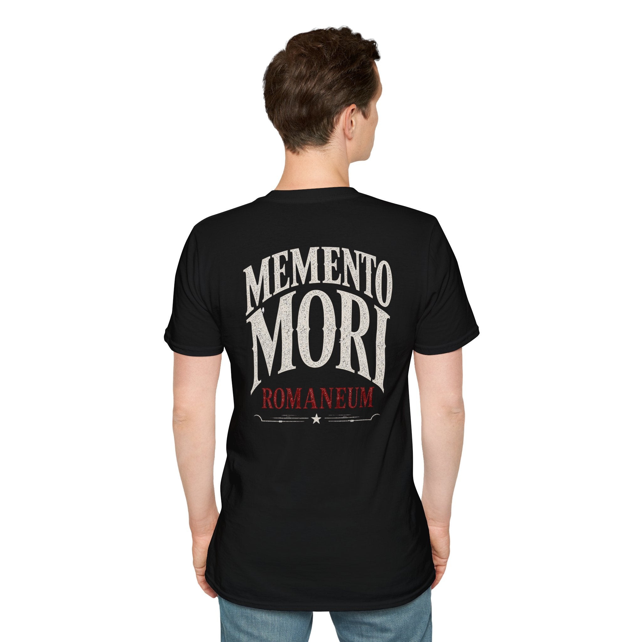 Memento Mori Skull T-Shirt — Gothic Reminder Tee with Romaneum Skull Design