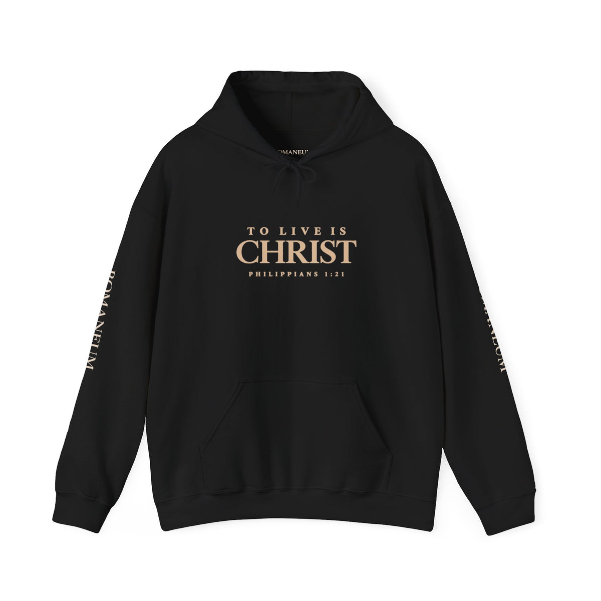 Romaneum Hoodie — "God is Love" Faith Pullover (To Live Is Christ)