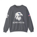 Romaneum eagle crest Crewneck sweatshirt | Romaneum logo, American flag sleeve