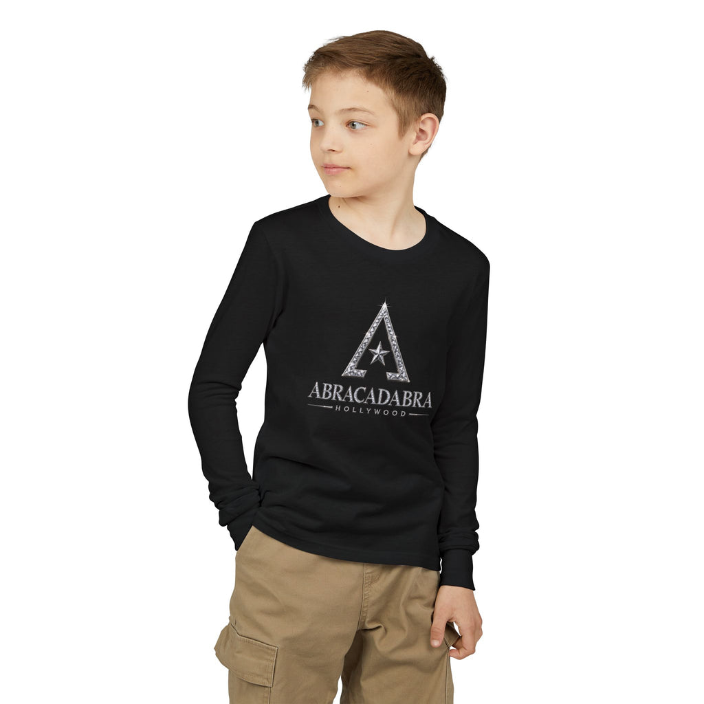 Youth Long Sleeve Tee — 'Abracadabra' Sparkle Magic Graphic