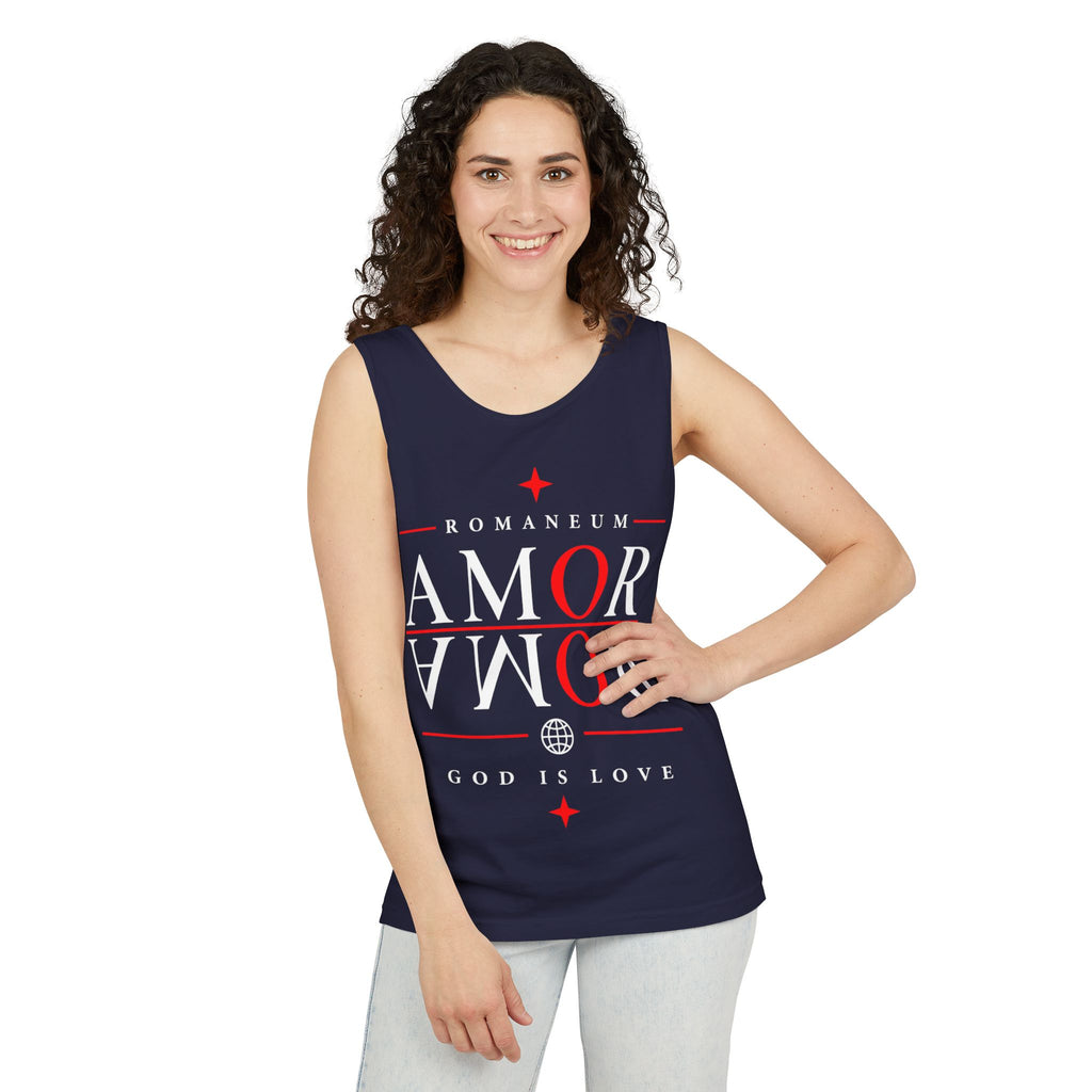 Amor/Roma Romaneum Tank Top — "God Is Love" Graphic Tank