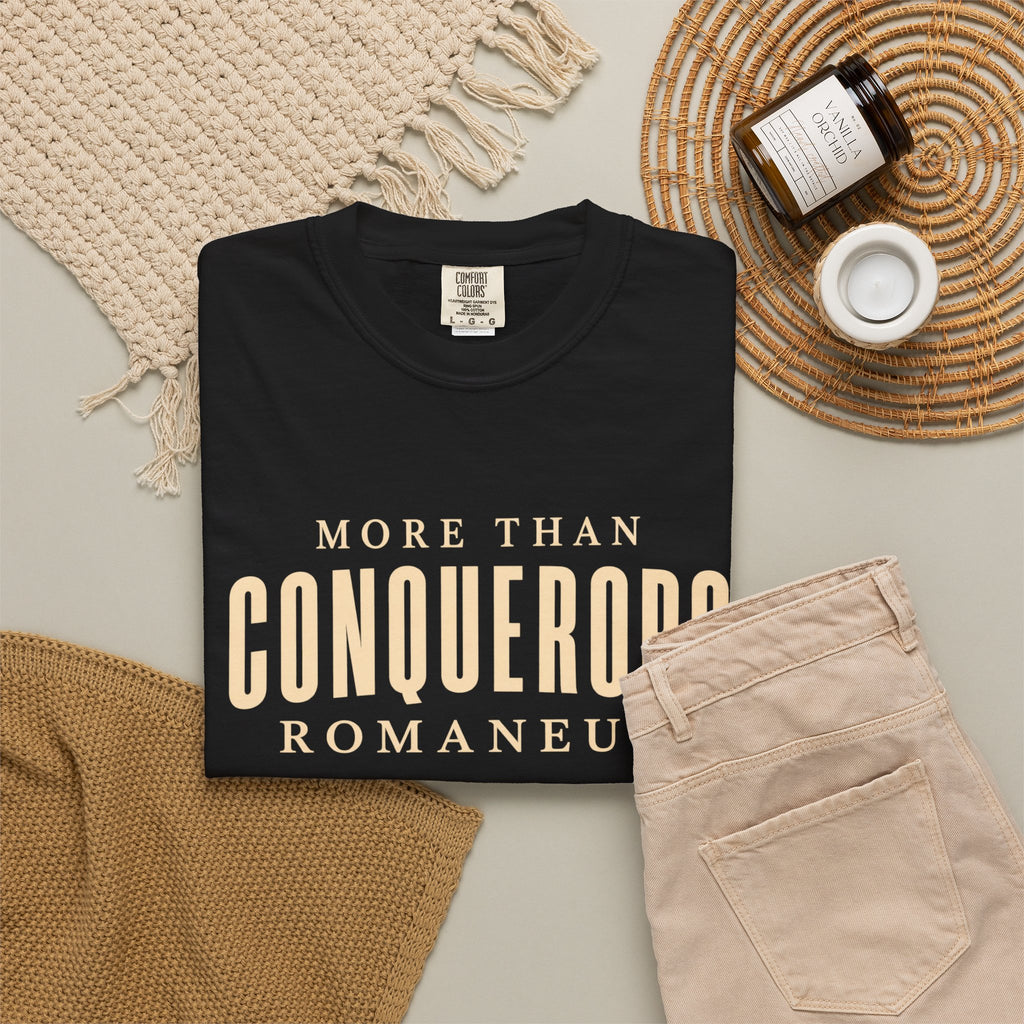 More Than Conquerors T-Shirt — "Romaneum" Graphic Tee