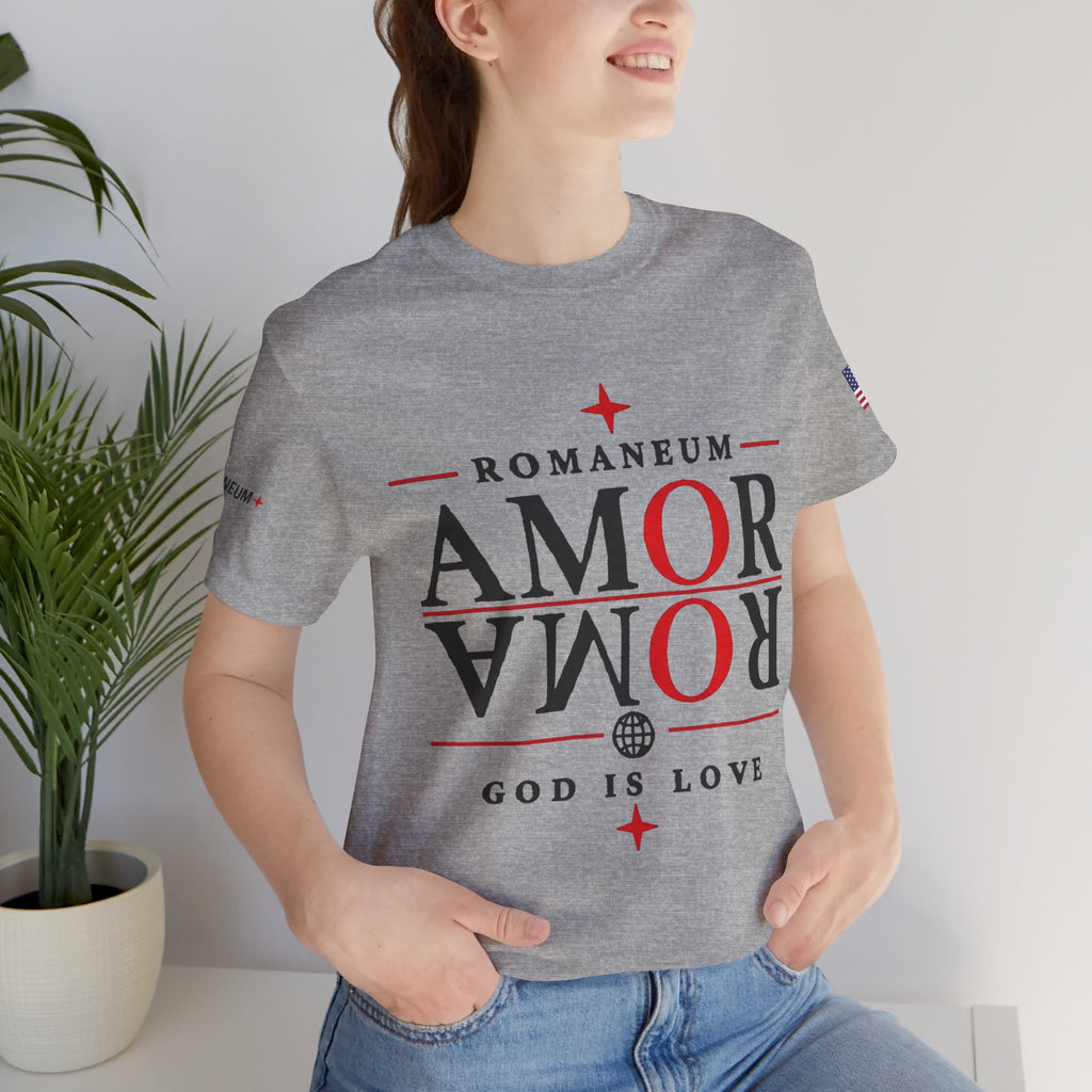 Romaneum 'AMOR/ROMA' God Is Love Graphic Tee