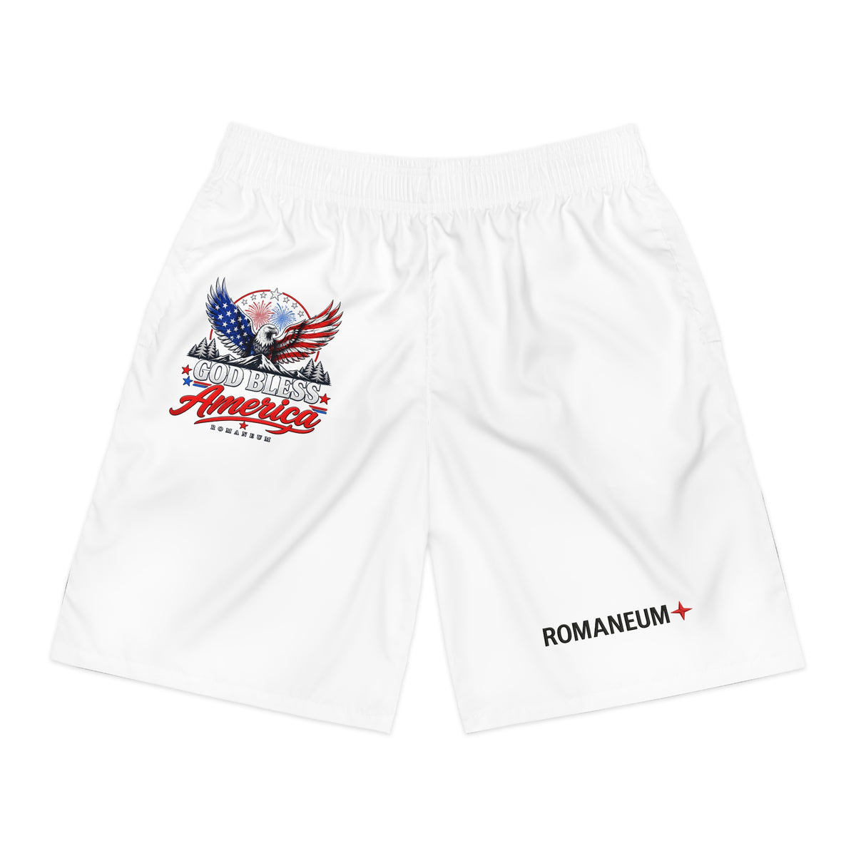 God Bless America Eagle Men's Jogger Shorts – Patriotic Casual Shorts