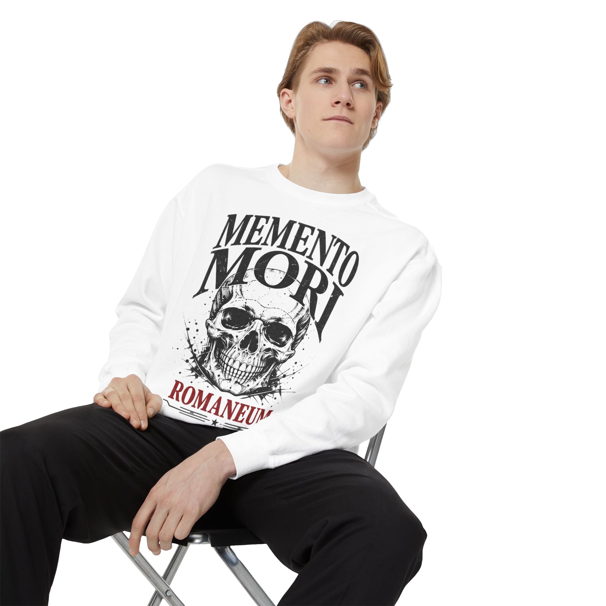 Memento Mori Sweatshirt — Gothic Skull Romaneum Crewneck