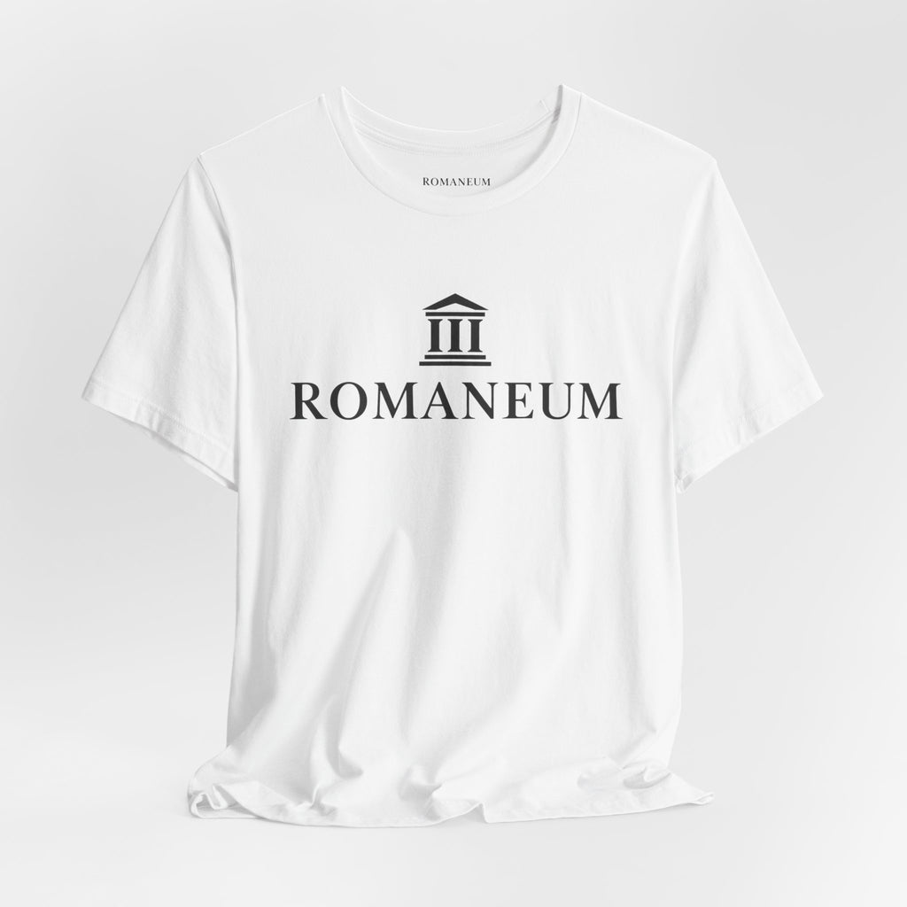 Romaneum Classic Logo T‑Shirt — Minimal Roman Architecture Tee