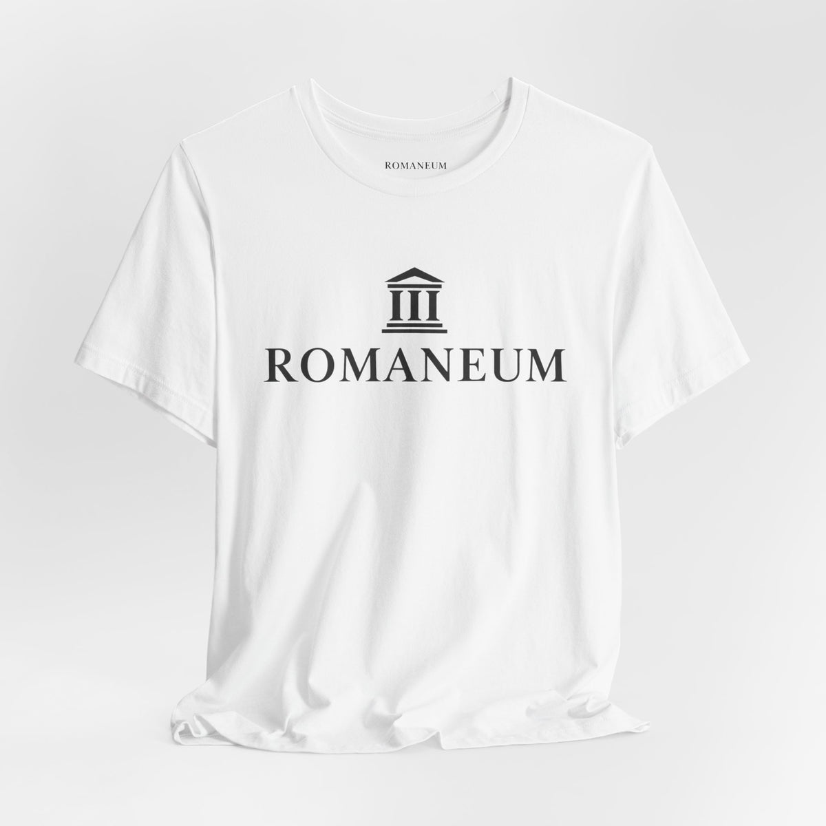 Romaneum Classic Logo T‑Shirt — Minimal Roman Architecture Tee