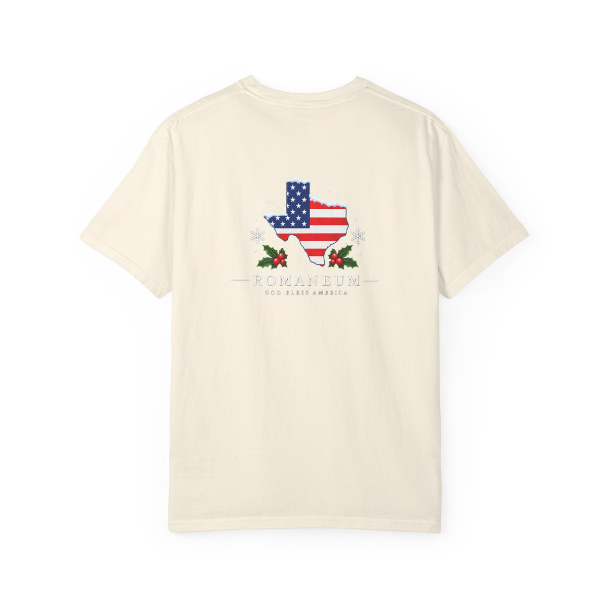 God Bless America Christmas Texas Flag T-Shirt