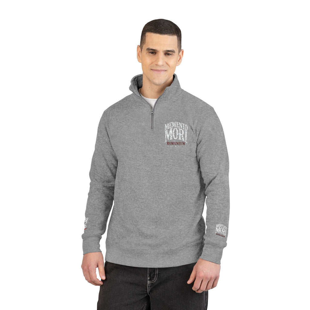Embroidered Floral Skull Fleece Pullover