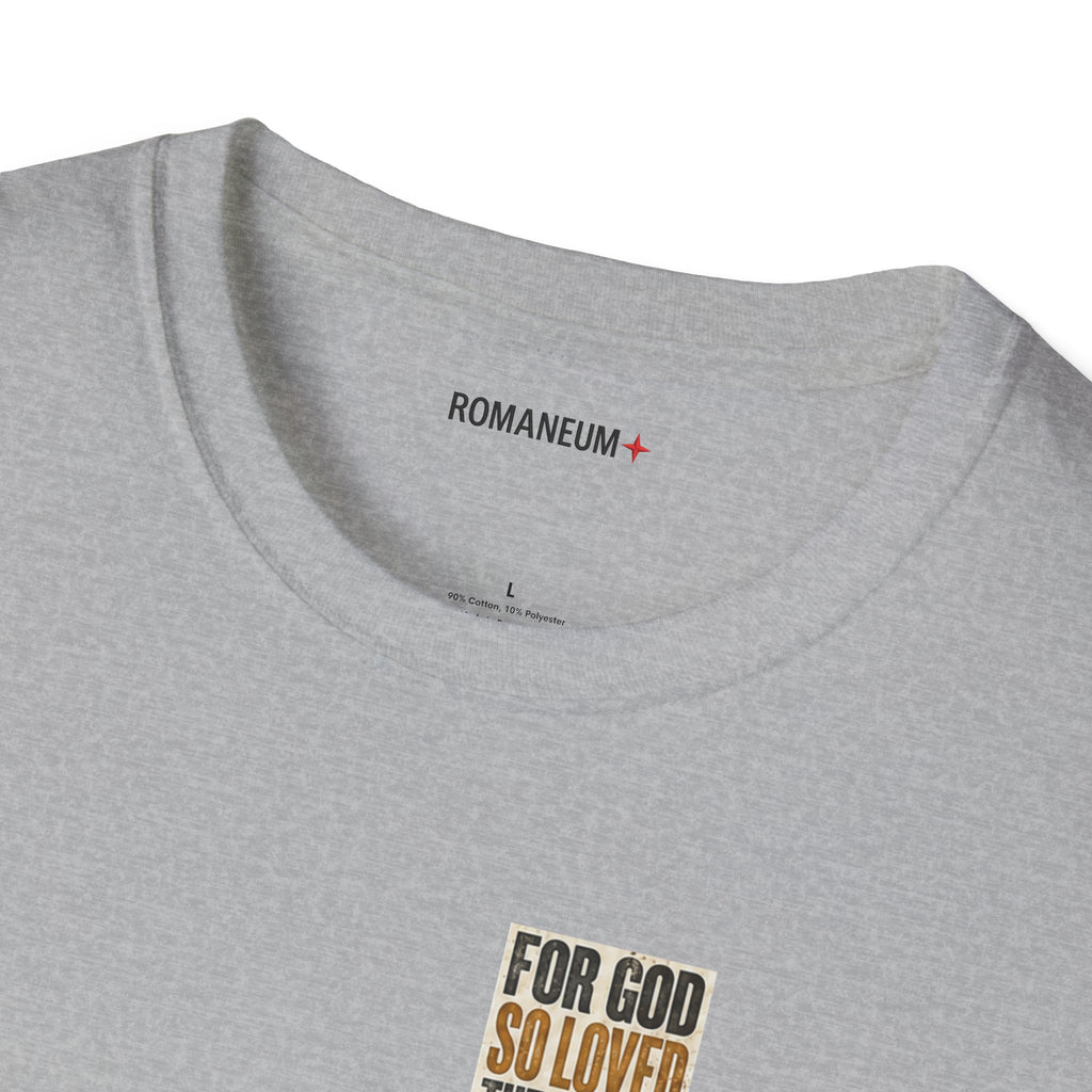 John 3:16 Cross T-Shirt — Faith Tee (For God So Loved)