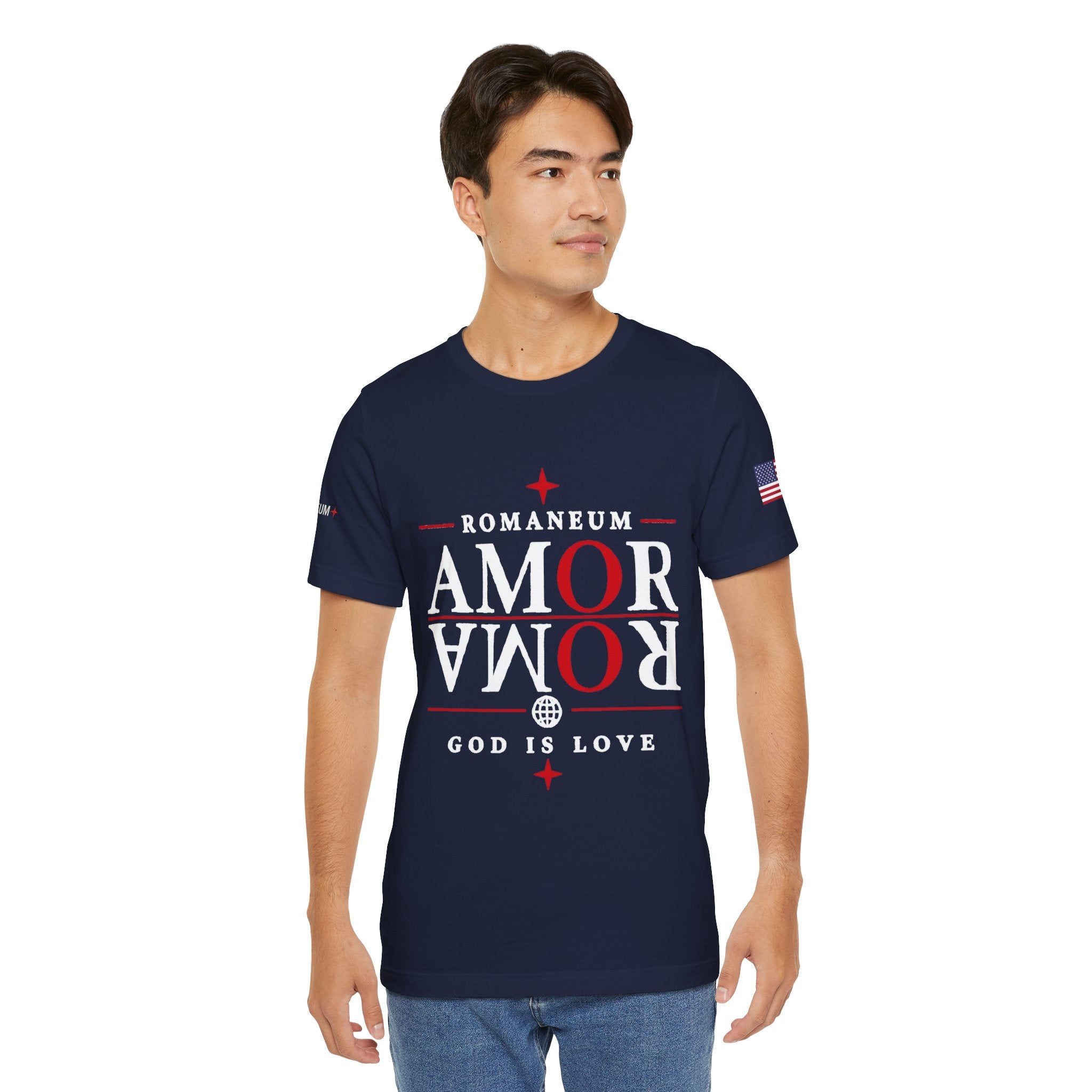 Romaneum 'AMOR/ROMA' God Is Love Graphic Tee