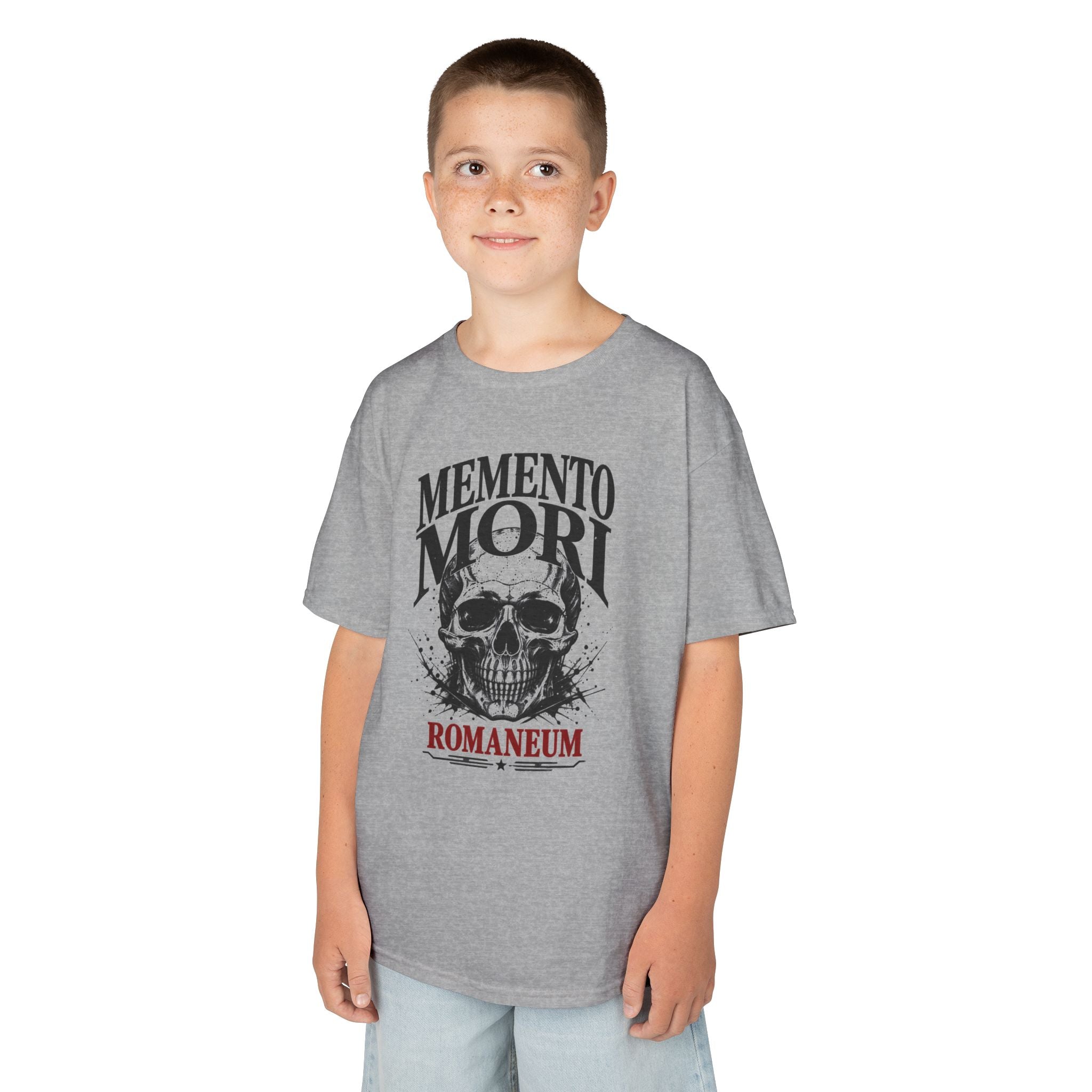 Kids T-Shirt — "Memento Mori" Skull Romaneum Tee